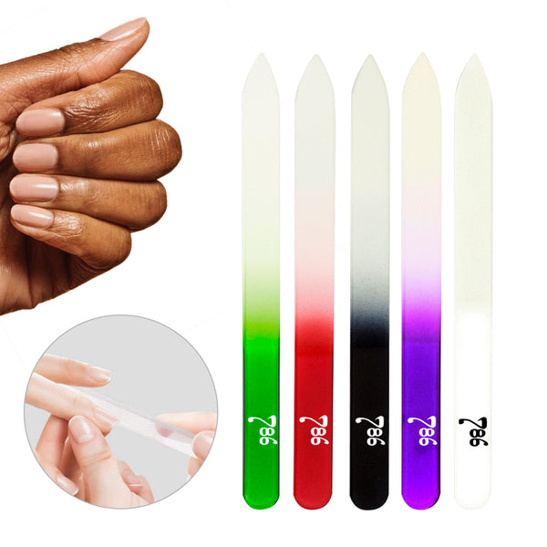786 Cosmetics Crystal Nail Files - Pack of 10 Colours