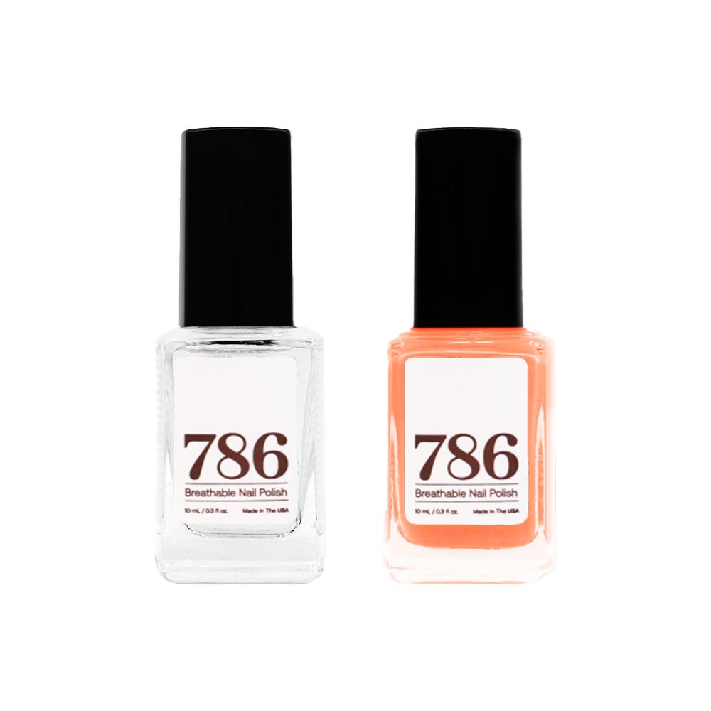 Top Coat Clear and Zhangye - Breathable Nail Polish (2 Piece Set)