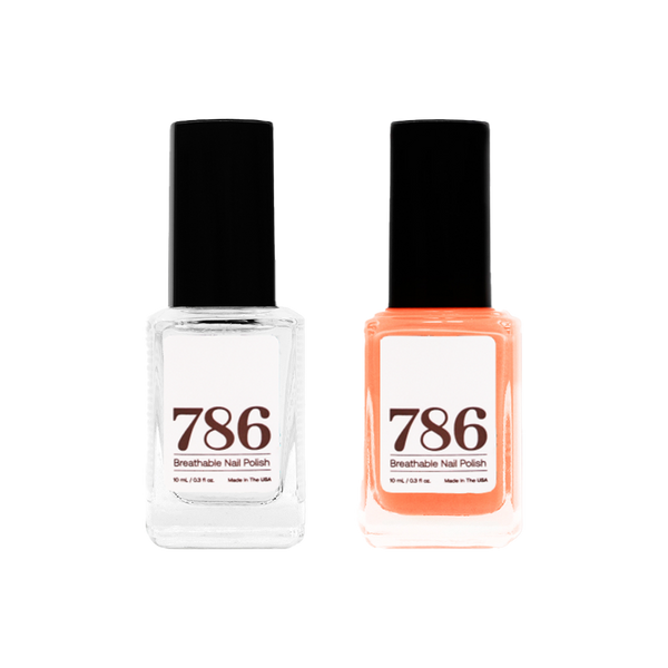 Top Coat Clear and Zhangye - Breathable Nail Polish (2 Piece Set)