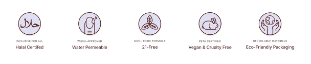 Halal certified, vegan, cruelty free